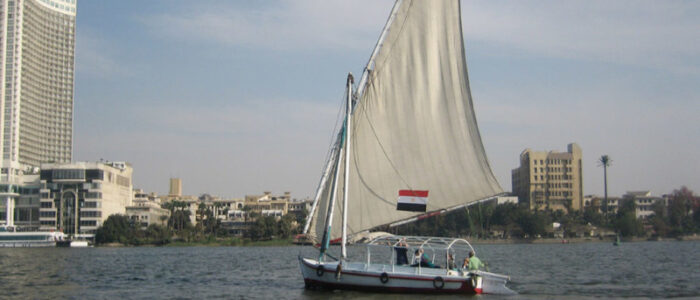 Felucca ride in Cairo Nile river